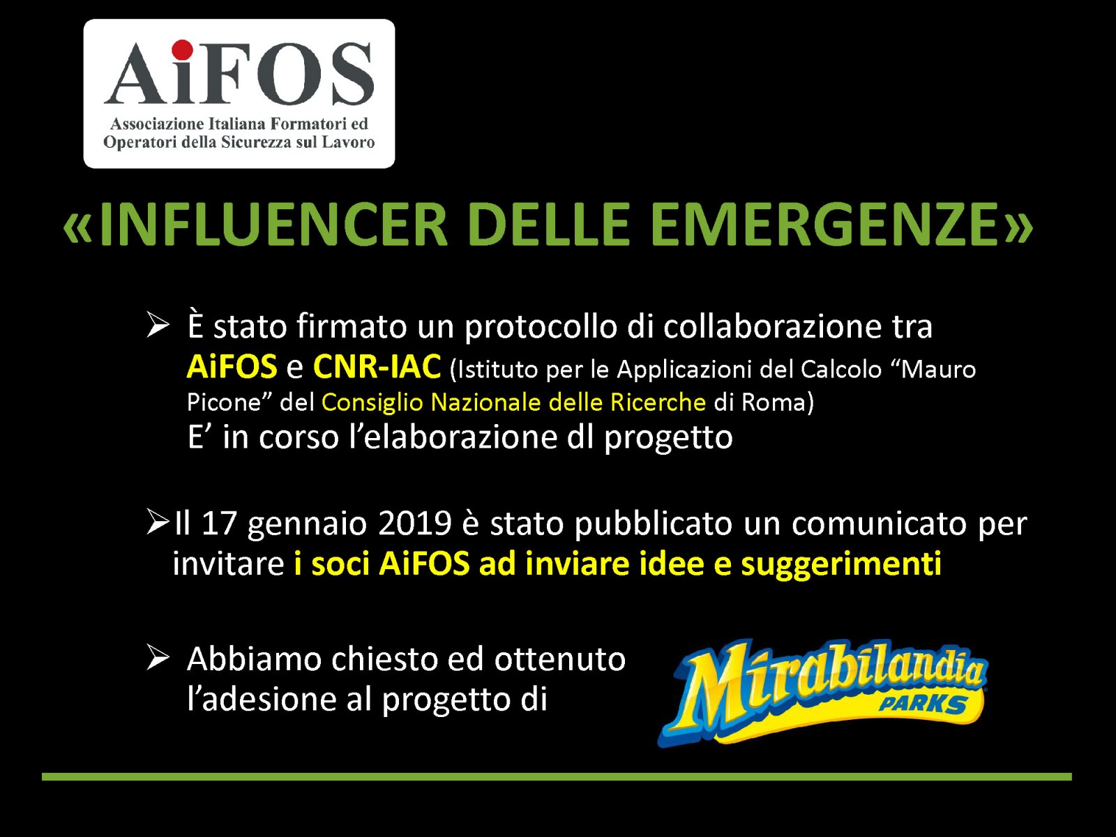 Gli INFLUENCER delle EMERGENZE