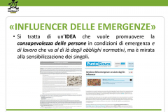 Gli INFLUENCER delle EMERGENZE