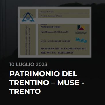 PIATTAFORMACANTIERI.it – PATRIMONIO DEL TRENTINO / MUSE