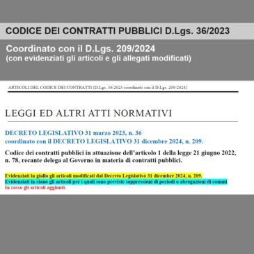 CODICE DEI CONTRATTI: Pubblicate sulla Gazzetta Ufficiale del 31 dicembre le modifiche al D.Lgs. 36/2023