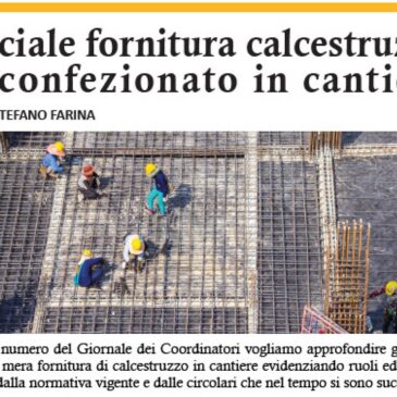 APPROFONDIMENTI IN MATERIA DI FORNITURA CALCESTRUZZO PRECONFEZIONATO