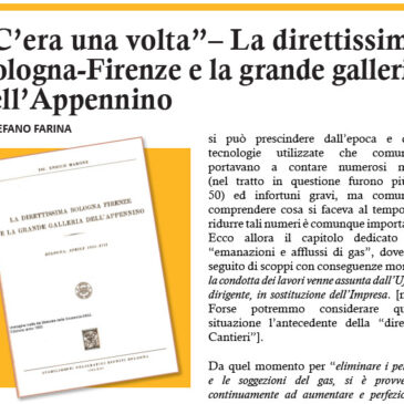 Articolo: “C’era una volta”– La direttissima Bologna-Firenze e la grande galleria dell’Appennino