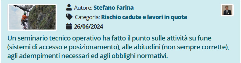 PUNTOSICURO: Appesi e Sospesi
