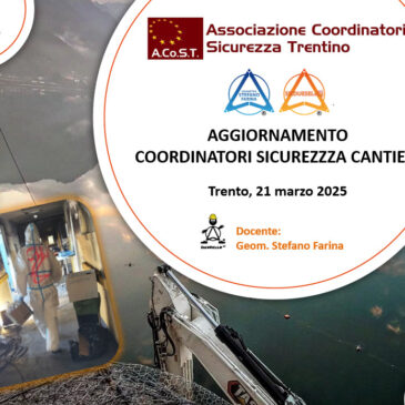 SEMINARIO ACOST – La sicurezza nei lavori di somma urgenza