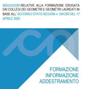 Commissione Sicurezza del CNGeGL – Vademecum sulla Formazione Erogata dai Collegi dei Geometri